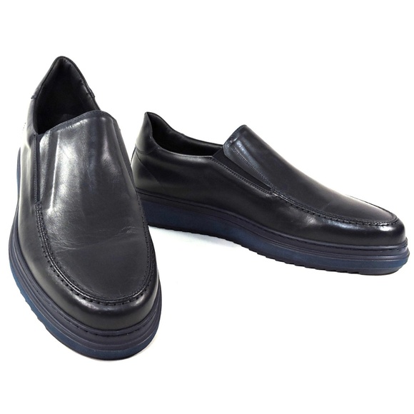 ALBERTO CICCIOLI ?? MEN\'S NAVY BLUE SOFT LEATHER COMFORT LOAFERS main image 6